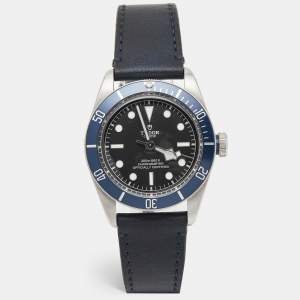 Tudor Black Stainless Steel Leather Black Bay M79230B-0002 Men's Wristwatch 41 mm