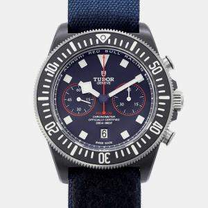 Tudor Blue Stainless Steel Titanium Pelagos 25807KN Automatic Men's Wristwatch 43 mm