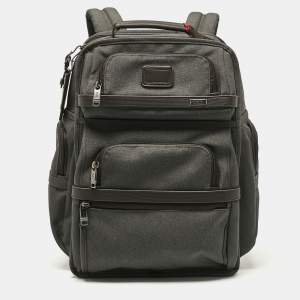 TUMI Dark Grey/Brown Nylon Alpha 3 Brief Backpack
