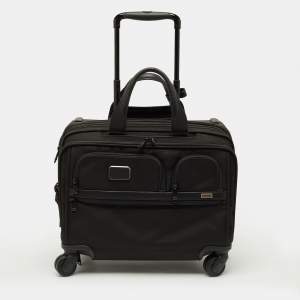 مملوكة مسبقًا TUMI Alpha 3 Deluxe Black Nylon 4 Wheeled Briefcase