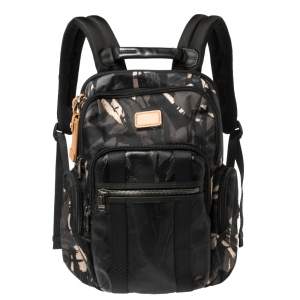 Pre Owned TUMI Camouflage Nylon and Leather Alpha Bravo Nellis Backpack           