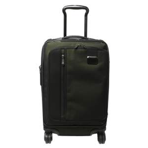 TUMI Metallic Ombre Green/Black Mesh and Nylon Merge International Expandable Carry On Trolley Suitcase