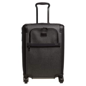 Pre Owned Tumi Grey/Brown PVC Alpha 2 Continental Expandable 4 Wheel Carry On Luggage