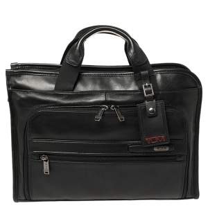حقيبة تومي ديولوكس بورتفوليو جين 4.2 سليم جلد أسود 