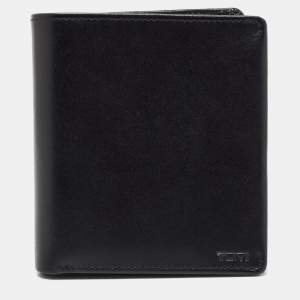 Tumi Black Leather Global Vertical Flip Coin Wallet