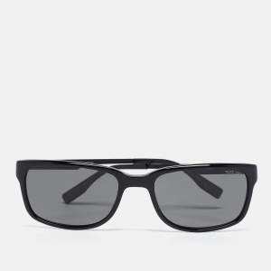 TUMI Black Polarized ZR3 Square Sunglasses