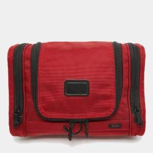 TUMI Red/Black Nylon Hanging Travel Kit