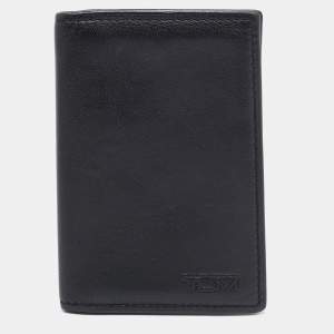 TUMI Black Leather Bifold Card Holder