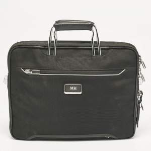 TUMI Black Nylon and Leather Hannover Slim Briefcase