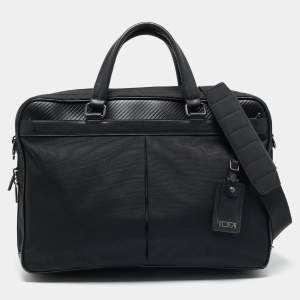 TUMI Black Nylon Berwick Double Zip Briefcase