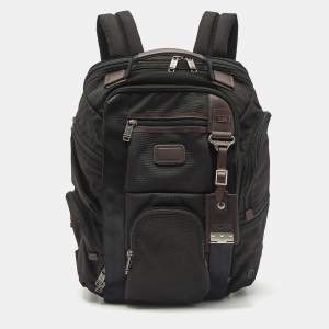 TUMI Black/Brown Nylon Alpha Bravo Kingsville Deluxe Backpack