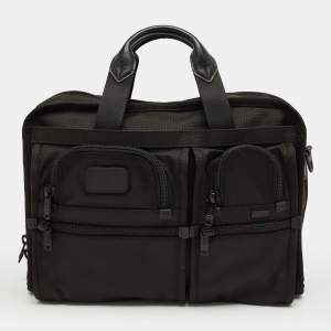 Pre Owned TUMI Black Nylon Alpha 2 T Pass Expandable Briefcase Bag