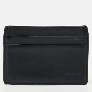 Pre Owned Tumi Black Leather Card Holder