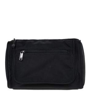 Tumi Black Nylon and Leather Vanity Pouch