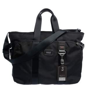 TUMI Black Nylon Alpha Bravo Hansen Briefcase