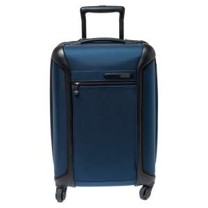 Pre Owned TUMI Blue/Black Nylon Lightweight International Carry On Luggage
