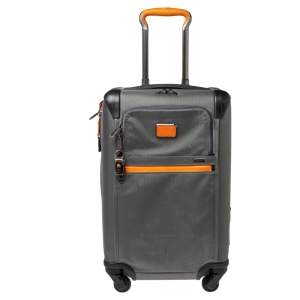 Pre Owned Tumi Grey/orange Nylon Alpha 2 Expandable Wheeled Luggage