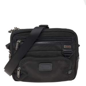 TUMI Black Nylon iPad Case Messenger Bag