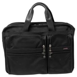 Pre Owned TUMI Black Ballistic Nylon Expandable Organizer Laptop Briefcase
