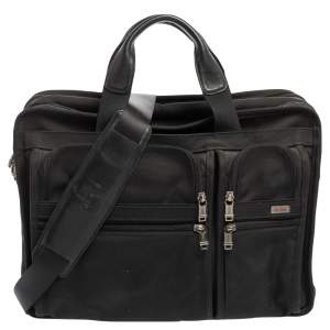 TUMI Black Nylon Gen 4.2 Organizer Portfolio Briefcase