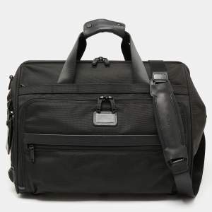 Pre Owned Tumi Black Nylon Alpha II Weekender Bag