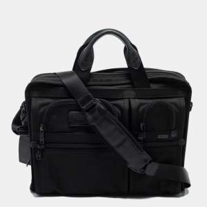 TUMI Black Nylon Organizer Laptop Briefcase