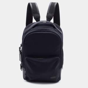 Pre Owned TUMI Black Nylon and Leather Backpack