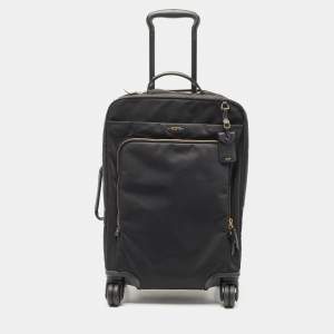 Pre Owned TUMI Black Nylon 4 Wheel Voyageur Carry On Luggage