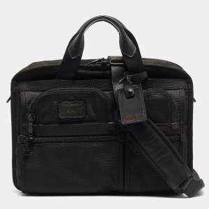 TUMI Black Nylon Medium T-Pass Screen Laptop Slim Briefcase