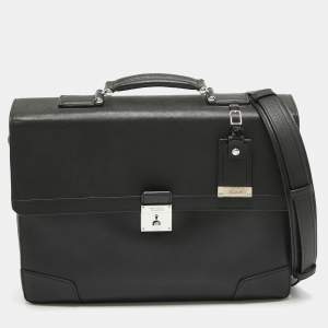 TUMI Black Leather Astor Dorilton Briefcase