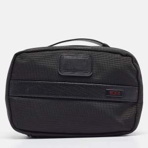 TUMI Black Nylon Alpha 2 Split Travel Kit Pouch