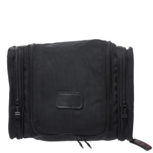 Tumi Black Nylon Alpha II Hanging Travel Clutch