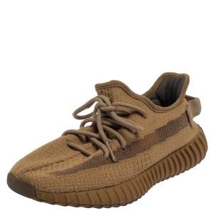 Adidas Yeezy Beige Knit Fabric Boost 350 V2 Earth Sneakers Size 38 2/3