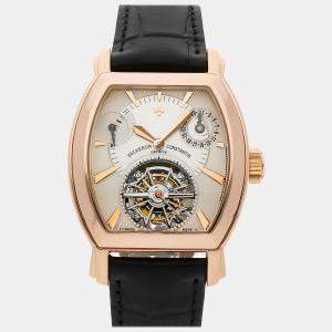 Vacheron Constantin Silver 18k Rose Gold Malte 30066/000R-8816 Manual Winding Men's Wristwatch 36 mm