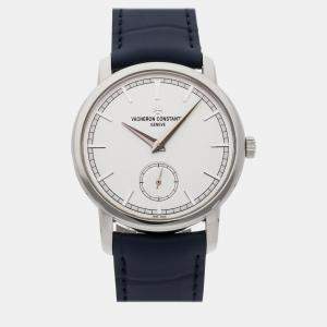 Vacheron Constantin Silver 18k White Gold Traditionnelle 82172/000G-9383 Manual Winding Men's Wristwatch 38 mm