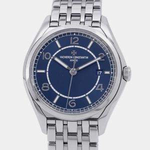 Vacheron Constantin Blue Stainless Steel Fifty Six Automatic Men's Wristwatch 40 mm