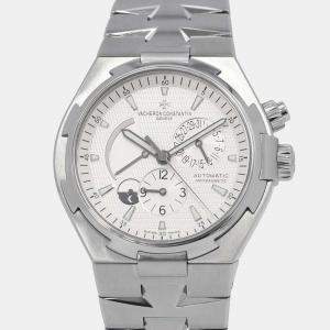 Vacheron Constantin Silver Stainless Steel Overseas 47450/B01A-9226 Automatic Men's Wristwatch 42 mm