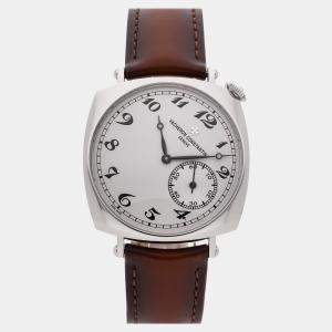 Pre Owned Pre-Owned Vacheron Constantin Historiques American 1921 1100S/000G-B734  Silver Manual Winding 18k White Gold Men's Wristwatch 36 mm