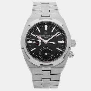 Pre Owned Pre-Owned Vacheron Constantin Overseas Dual Time 7900V/110A-B546 Black Automatic Stainless Steel Men's Wristwatch 41 mm