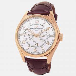 Pre Owned Vacheron Constantin Fiftysix Day-Date 4400E/000R-B436 Automatic Silver Dial 18k Rose Gold Men's Wristwatch 40 mm