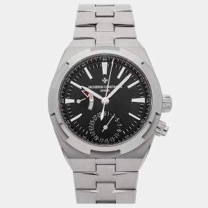 مملوكة مسبقًا ساعة يد رجالية فاشرون كونستانتين أوفرسيز دوال تايم 7900V/110A-B546 تلقائية سوداء فولاذ مقاوم للصدأ ممُلكة مسبقاً 41 ملم