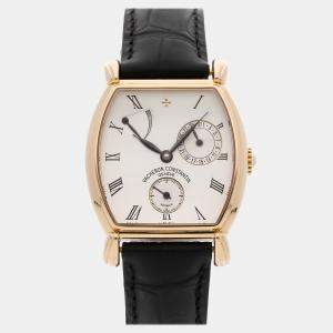 Pre Owned Pre-Owned Vacheron Constantin Malte Jubilee 240th Anniversary 47240/000J-5 White Automatic 18k Yellow Gold Men's Wristwatch 33 MM