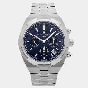 مملوكة مسبقًا Pre-Owned Vacheron Constantin Overseas Chronograph 5500V/110A-B148 Blue Automatic Stainless Steel Men's Wristwatch 42 MM