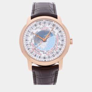 Vacheron Constantin Silver 18k Rose Gold Patrimony 86060/000R-9640 Automatic Men's Wristwatch 42 mm