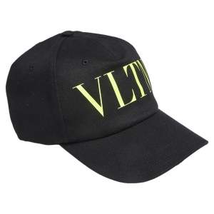 مملوكة مسبقًا Valentino Black VLTN Print Cotton Baseball Cap Size 60