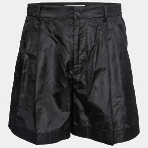 Valentino Black Silk Pleated Shorts M 