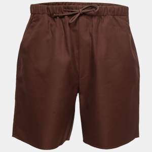 Valentino Brown Cotton Drawstring Shorts M