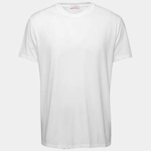 Valentino White Cotton Crew Neck T-Shirt L