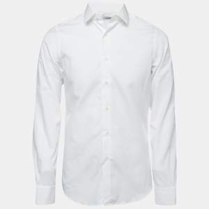 Valentino White Cotton Button Front Shirt M