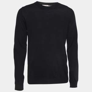 Valentino Black Wool Knit Crew Neck Jumper L